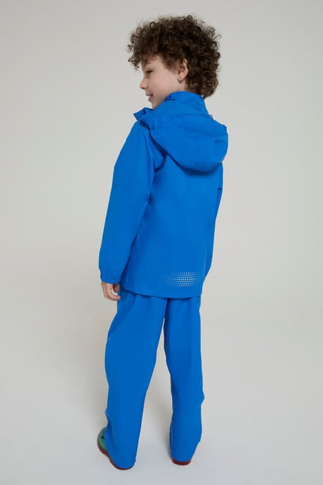 'Pakka' Kids Jacket Waterproof Wind Resistant Stylish Travelling Hooded Coat Blue/Navy - Image 3