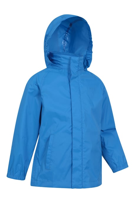 'Pakka' Kids Jacket Waterproof Wind Resistant Stylish Travelling Hooded Coat Blue/Navy - Image 6