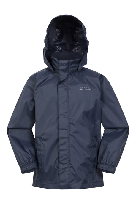 'Pakka' Kids Jacket Waterproof Wind Resistant Stylish Travelling Hooded Coat Dark Blue - Image 5