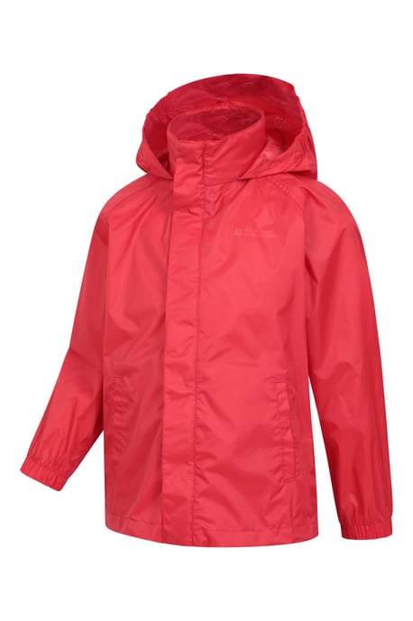 'Pakka' Kids Jacket Waterproof Wind Resistant Stylish Travelling Hooded Coat Red - Image 4