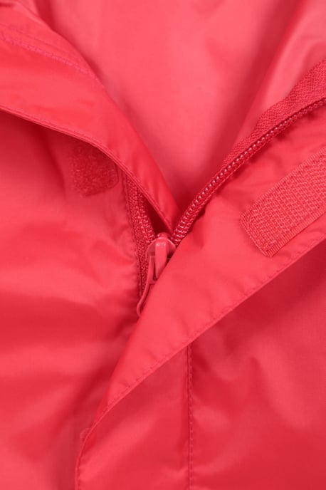 'Pakka' Kids Jacket Waterproof Wind Resistant Stylish Travelling Hooded Coat Red - Image 5