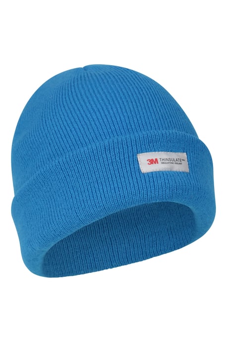 Men's Thinsulate Hat & Glove Set Fleece Lined Warm Cosy Winter Outdoor Wear Medium Blue - Image 2