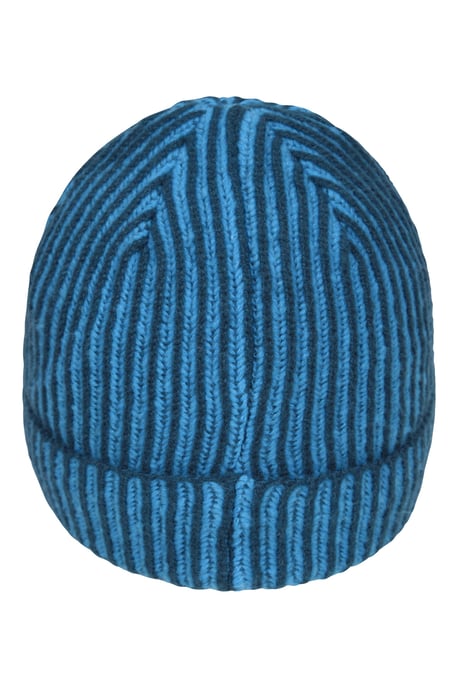 Kids Isotherm Ribbed Knit Beanie and Glove Set Fur Lined Winter Outdoor Wear Navy - Image 4