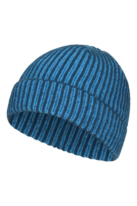 Kids Isotherm Ribbed Knit Beanie and Glove Set Fur Lined Winter Outdoor Wear Navy - Image 5