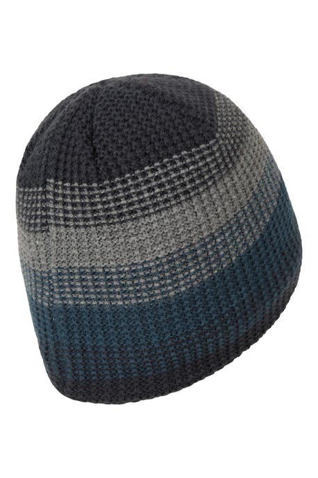 'Mirka' Men's Beanie Fleece Lined Warm Cosy Winter Hat Navy/Blue - Image 2