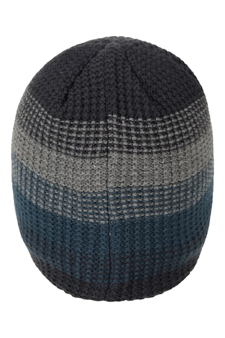 'Mirka' Men's Beanie Fleece Lined Warm Cosy Winter Hat Navy/Blue - Image 3