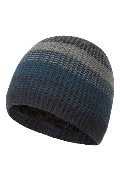 'Mirka' Men's Beanie Fleece Lined Warm Cosy Winter Hat Navy/Blue - Image 4