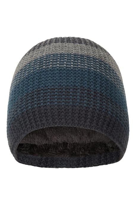 'Mirka' Men's Beanie Fleece Lined Warm Cosy Winter Hat Navy/Blue - Image 5