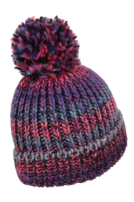 Women's Beanie Everyday Comfy Warm Everyday Winter Hat Purple - Image 3