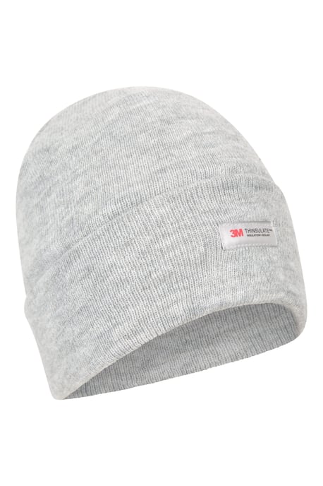 Women's Thinsulate Knitted Beanie Warm Outdoors Winter Hat Light Grey - Image 2