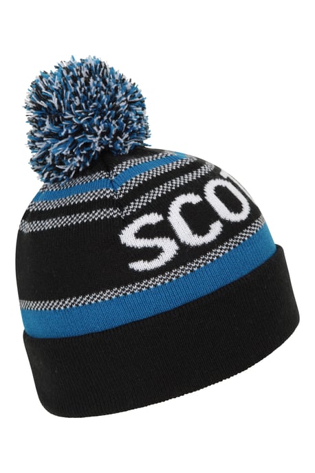 Scotland Men's Pom Beanie Cotton Warm Cosy Everyday Hat Winter Beanie Navy - Image 2