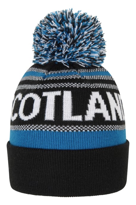 Scotland Men's Pom Beanie Cotton Warm Cosy Everyday Hat Winter Beanie Navy - Image 5
