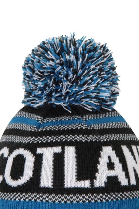 Scotland Men's Pom Beanie Cotton Warm Cosy Everyday Hat Winter Beanie Navy - Image 6