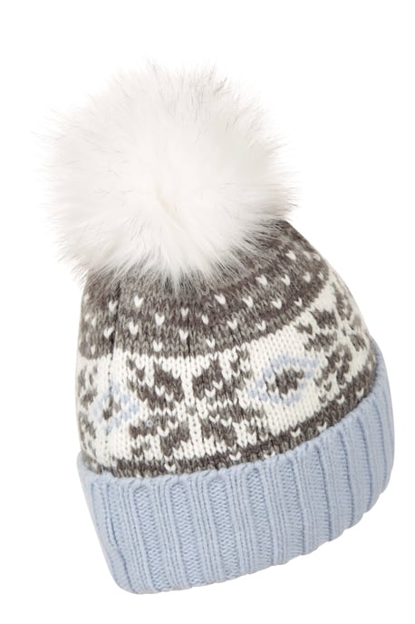 Men's Thinsulate Fairisle Beanie Double Lined Cosy Winter Warm Hat Grey - Image 4