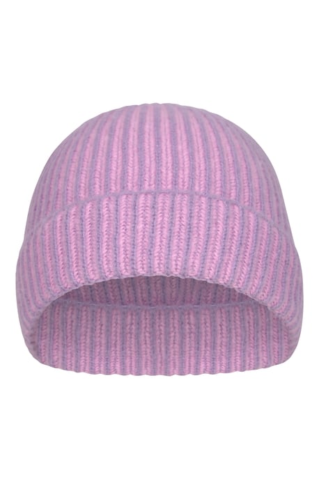 Kids Isotherm Ribbed Knit Beanie and Glove Set Fur Lined Winter Outdoor Wear Pink - Image 6