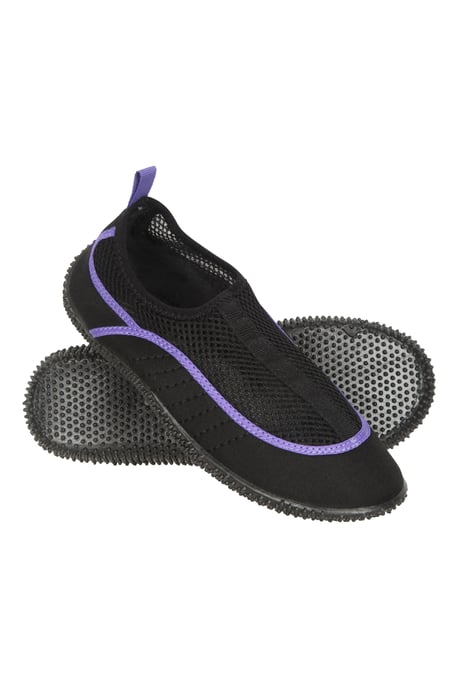'Bermuda' Women's Aqua Shoe with Top Mesh Panel Slip On Summer Beach Sandals Purple - Image 1
