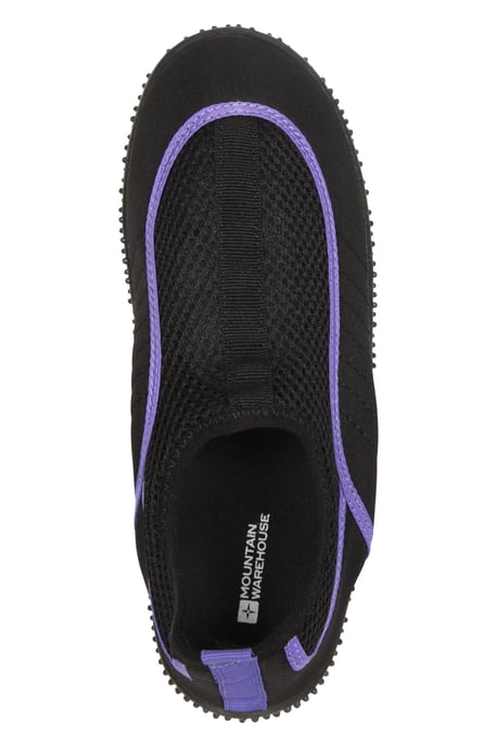 'Bermuda' Women's Aqua Shoe with Top Mesh Panel Slip On Summer Beach Sandals Purple - Image 4