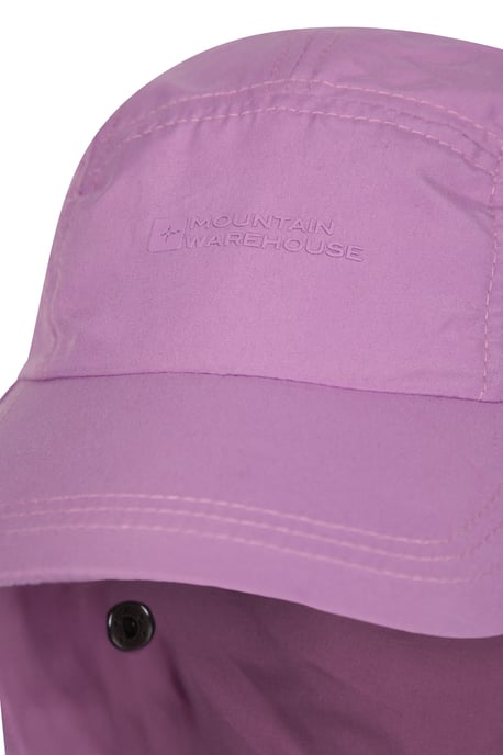 'Legionnaire' Kids Flap Cap Sun Protection Outdoors Summer Hat Purple - Image 6