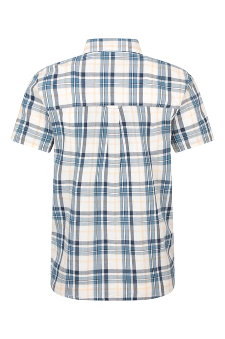 'Holiday' Men's Cotton Shirt Buttoned Breathable Summer Top Light Blue - Image 4