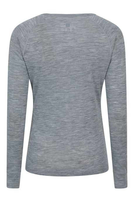 Women's Merino Top & Pants IsoTherm Cosy Outdoors Base Layer Set Light Grey - Image 4
