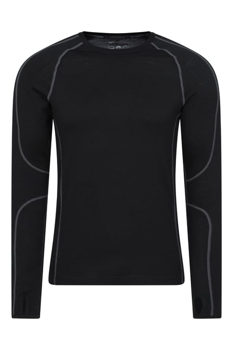 'Asgard' Men's Merino Top & Pant Set Quick Drying Walking Skiing Activewear Black - Image 2