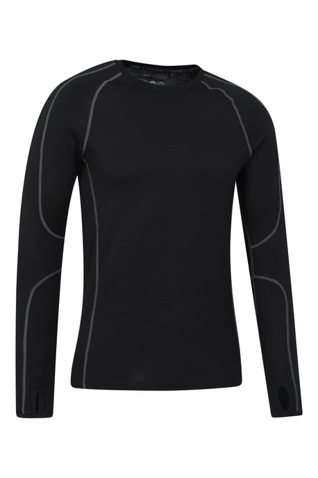 'Asgard' Men's Merino Top & Pant Set Quick Drying Walking Skiing Activewear Black - Image 3