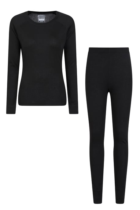 'Talus' Women's Thermal Top & Pant Quick Dry Breathable Gym Set Black - Image 1