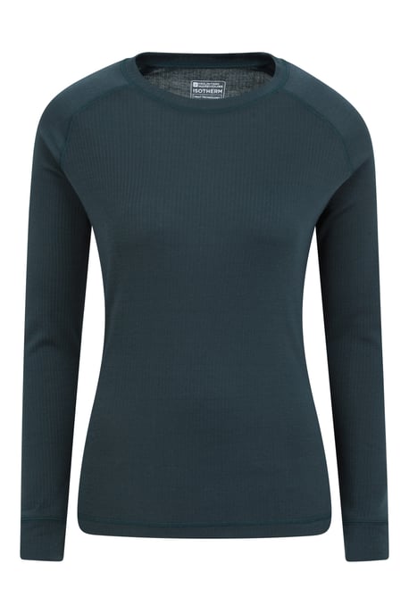 'Talus' Women's Long Sleeve Top Quick Dry Round Neck Thermal Base Layer Dark Green - Image 5
