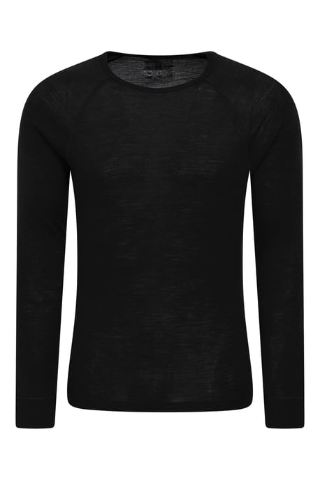 Men's Merino Base Layer Top IsoTherm Breathable Everyday Sweater - Pack of 2 Black - Image 2
