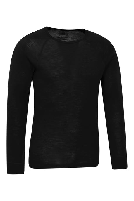 Men's Merino Base Layer Top IsoTherm Breathable Everyday Sweater - Pack of 2 Black - Image 3