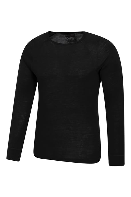 Men's Merino Base Layer Top IsoTherm Breathable Everyday Sweater - Pack of 2 Black - Image 4