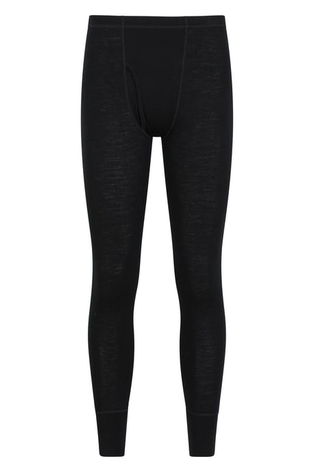 Men's Merino Thermal Top & Pant Breathable Elastic Waistband Gym Set Black - Image 6