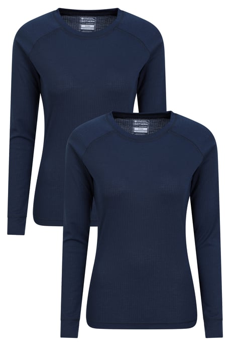 'Talus' Women's Round Neck Top Thermal Quick Drying Tee Navy - Image 1