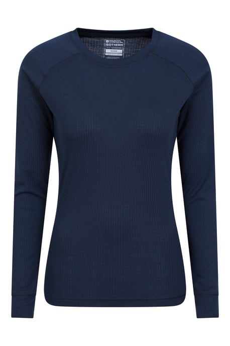 'Talus' Women's Round Neck Top Thermal Quick Drying Tee Navy - Image 2