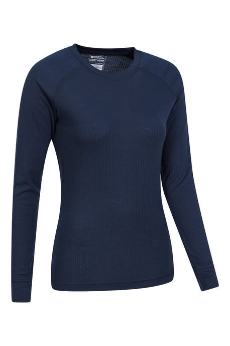 'Talus' Women's Round Neck Top Thermal Quick Drying Tee Navy - Image 3
