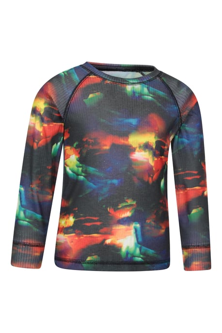 'Talus' Printed Kids Top & Pant Quick Wicking Warm Base Layer Set Blue - Image 3