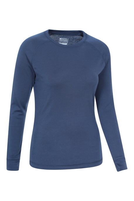 'Talus' Women's Long Sleeve Top Quick Dry Round Neck Thermal Base Layer Navy - Image 4