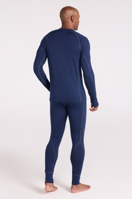 'Asgard' Men's Merino Top & Pant Set Quick Drying Walking Skiing Activewear Dark Blue - Image 2