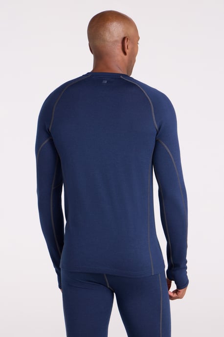 'Asgard' Men's Merino Top & Pant Set Quick Drying Walking Skiing Activewear Dark Blue - Image 4