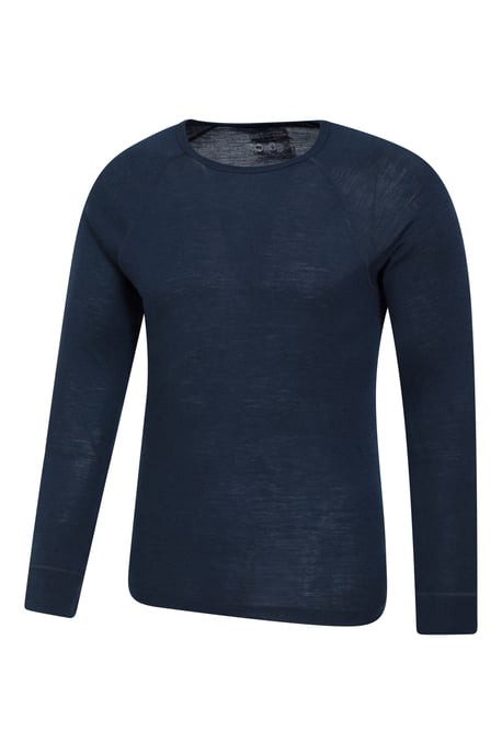 Men's Merino Base Layer Top IsoTherm Breathable Everyday Sweater - Pack of 2 Navy - Image 4