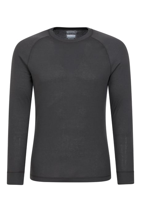 'Talus' Men's Thermal Base Layer Gym Top Long Sleeve Moisture Wicking - Pack of 2 Charcoal - Image 2