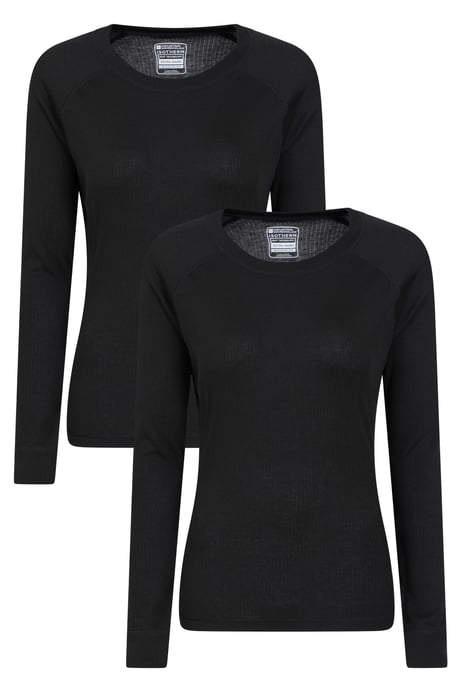 'Talus' Women's Round Neck Top Thermal Quick Drying Tee Black - Image 1