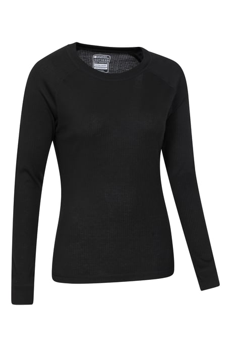 'Talus' Women's Round Neck Top Thermal Quick Drying Tee Black - Image 3