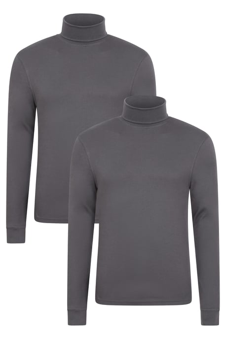 'Meribel' Men's Thermal Top Breathable Winter Base Layer - Pack of 2 Dark Grey - Image 1