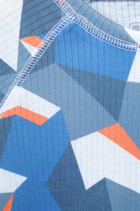 'Talus' Printed Kids Top & Pant Quick Wicking Warm Base Layer Set Blue/Navy - Image 6