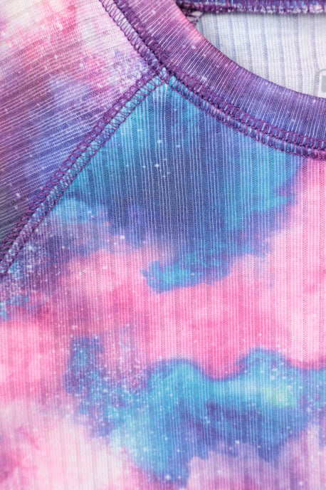 'Talus' Printed Kids Top & Pant Quick Wicking Warm Base Layer Set Purple - Image 6