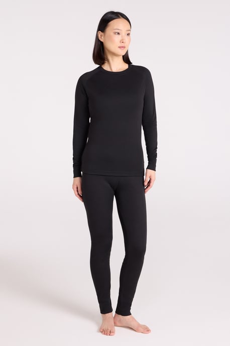 'Talus' Women's Long Sleeve Top Quick Dry Round Neck Thermal Base Layer Black - Image 3