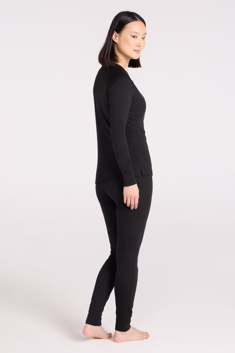 'Talus' Women's Long Sleeve Top Quick Dry Round Neck Thermal Base Layer Black - Image 5
