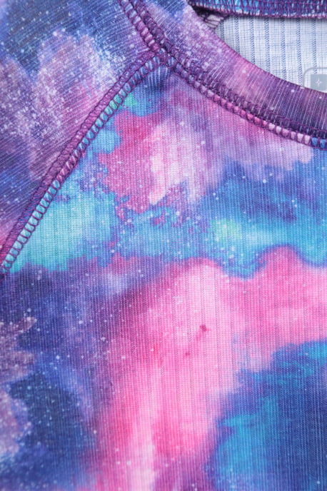 'Talus' Printed Kids Top & Pant Quick Wicking Warm Base Layer Set Purple - Image 6