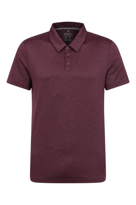 'Deuce' Men's Polo IsoCool High Wicking Casual Summer T-Shirt Burgundy - Image 5